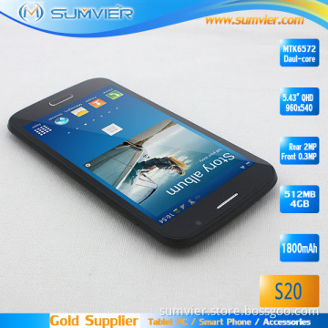 Mtk6572 Dual Core Smart Phone S20 with ROM 4GB